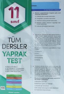 Element -11. Sınıf Tüm Dersler Yaprak Test Element Yayınları