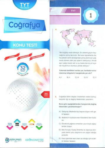 Doy - Tyt Coğrafya Yaprak Test