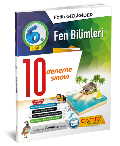 Çanta - 6.Sınıf Deneme 10 Fen Bilimleri